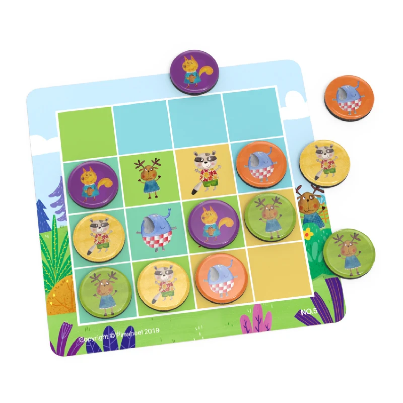 
Classical hot sale Manufacturer wholesale Educational logic Board Game Printing Custom Forest Animals Magnetic pieces tib box 
