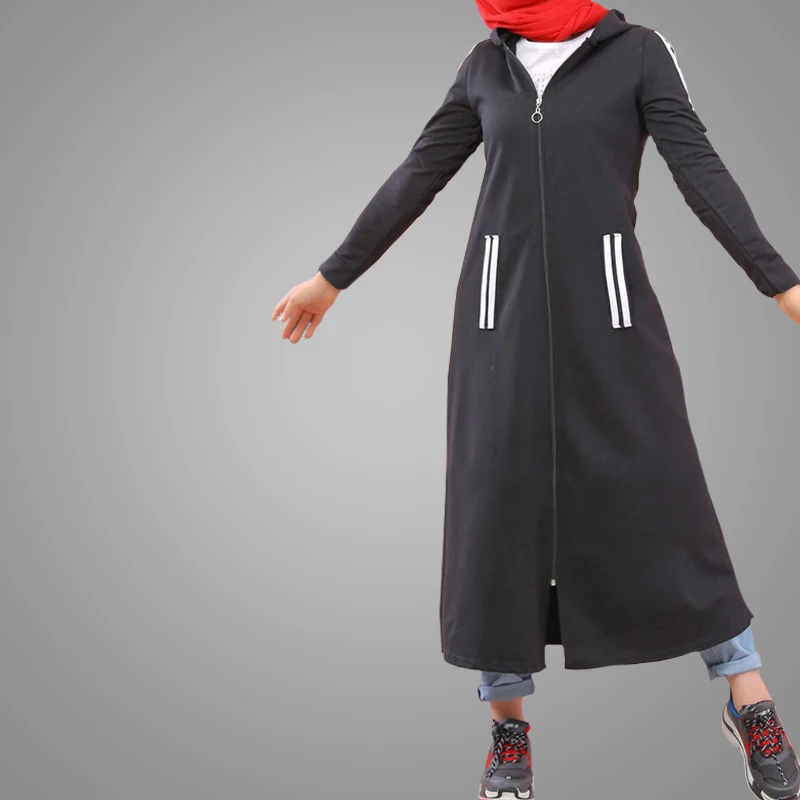 Wholesale Latest Ladies Women Dubai Arab Clothing High Quality Robe Style Long Sleeve Muslim Hoodies Abaya Online