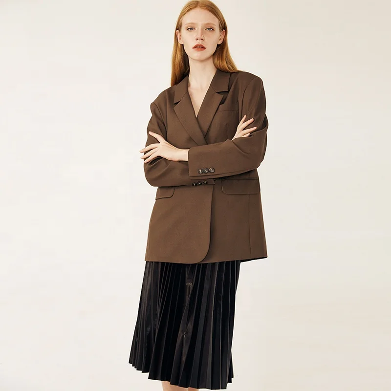 Модный приталенный пиджак в стиле ретро профессиональный женский Повседневный Блейзер премиум-класса на пуговицах с