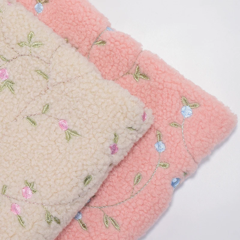 
Customized design fashion multi color china embroidered velvet fabric for dresses 