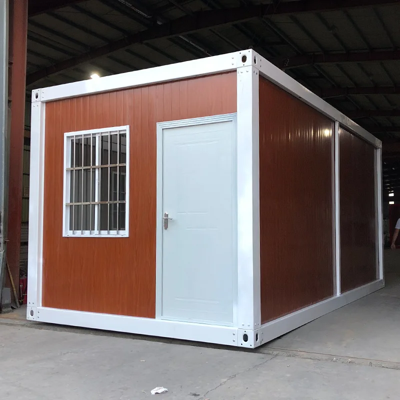Modern minimalist log color cheap and easy to assemble container house prefab house for living home and office
