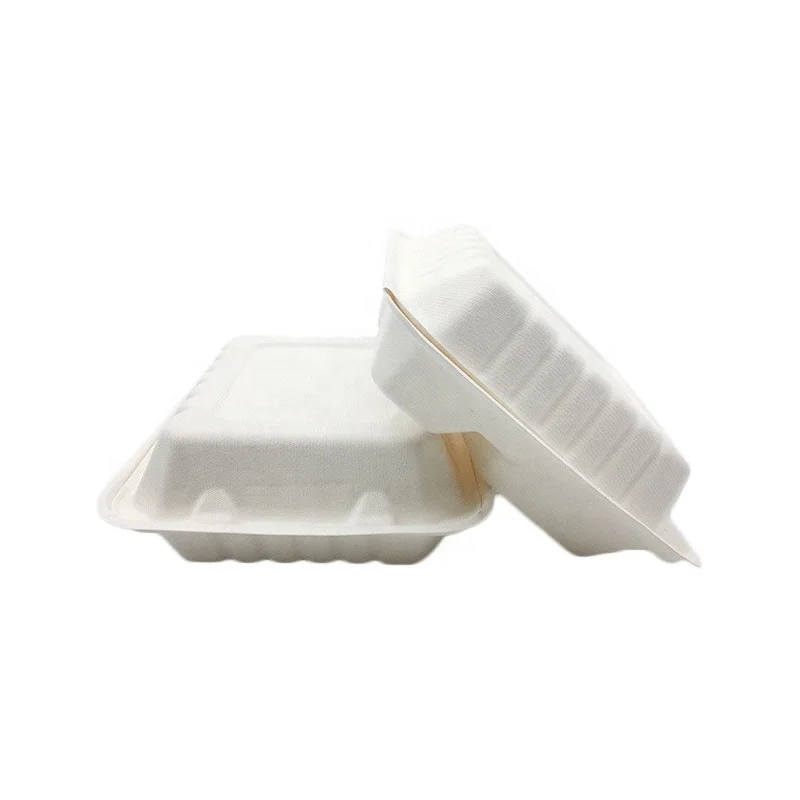 
breakfast small size 5 inch 2020 cake Box Bagasse Sugarcane Burger Box 