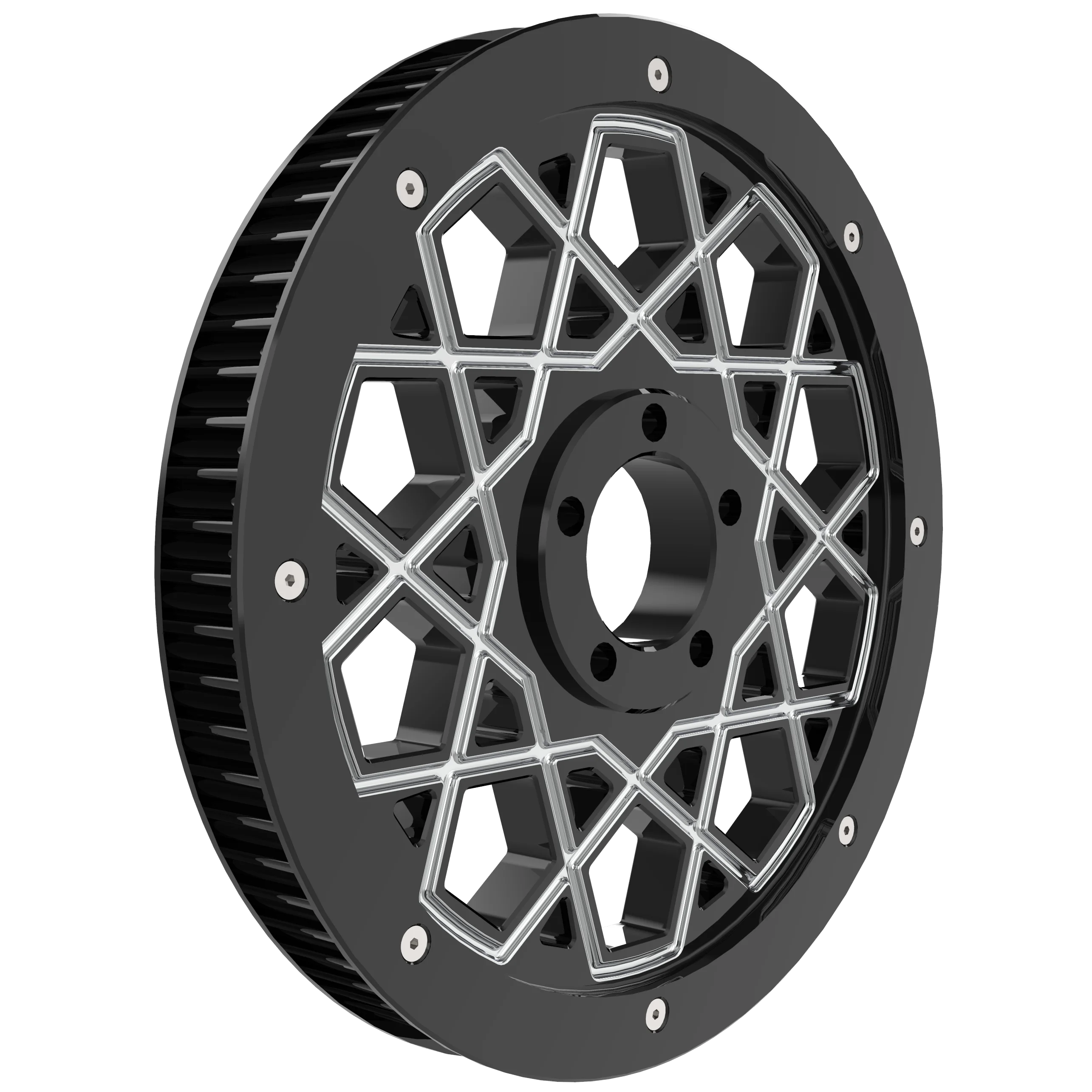 INCA Six-pointed star CNC Belt Pulley for vrsc breakout fat boy touring