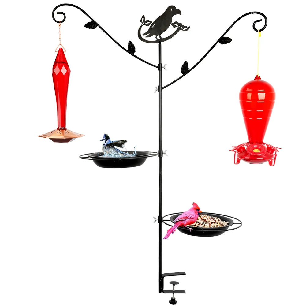 Bulk Wholesale Metal Pole Hook Trays Bath Hanging Birds feeder and Drinker