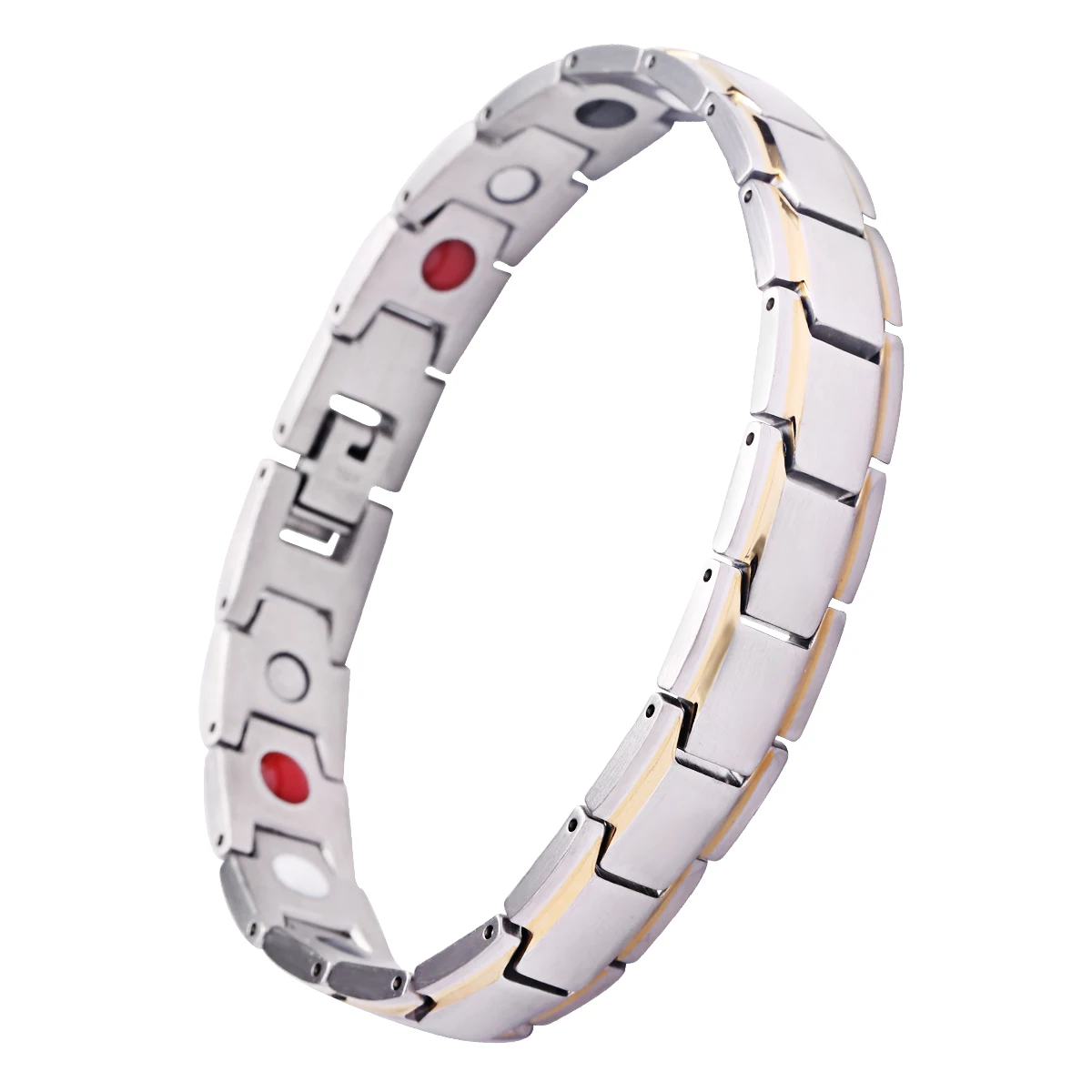Women Men germanium negative ion magnetic bracelet for Arthritis and Carpal Tunnel Stainless Steel magnetic lymph detox bracelet
