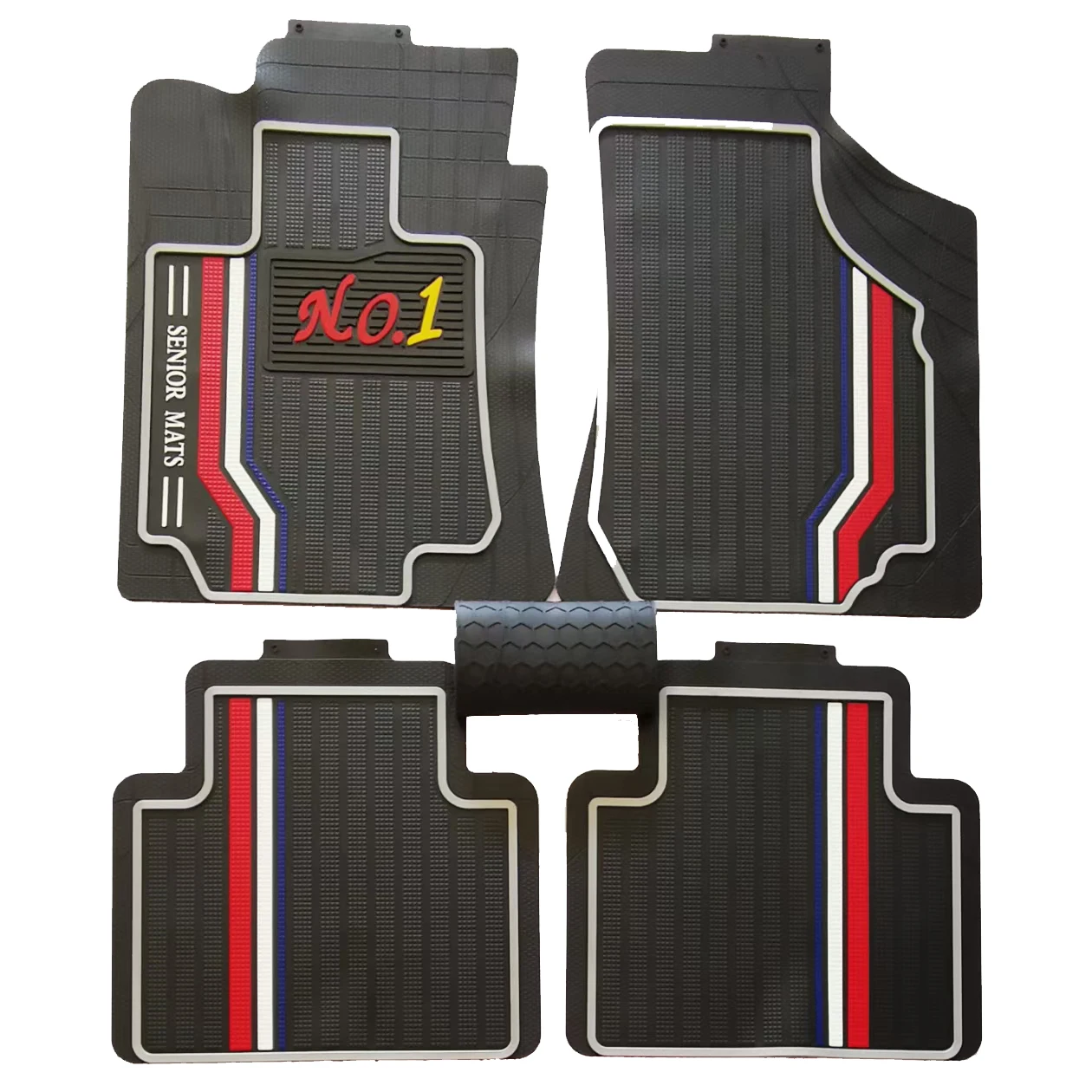 Customized car mats Factory car mats Weatherproof and odorless latex/rubber all black sports general car parts flooring