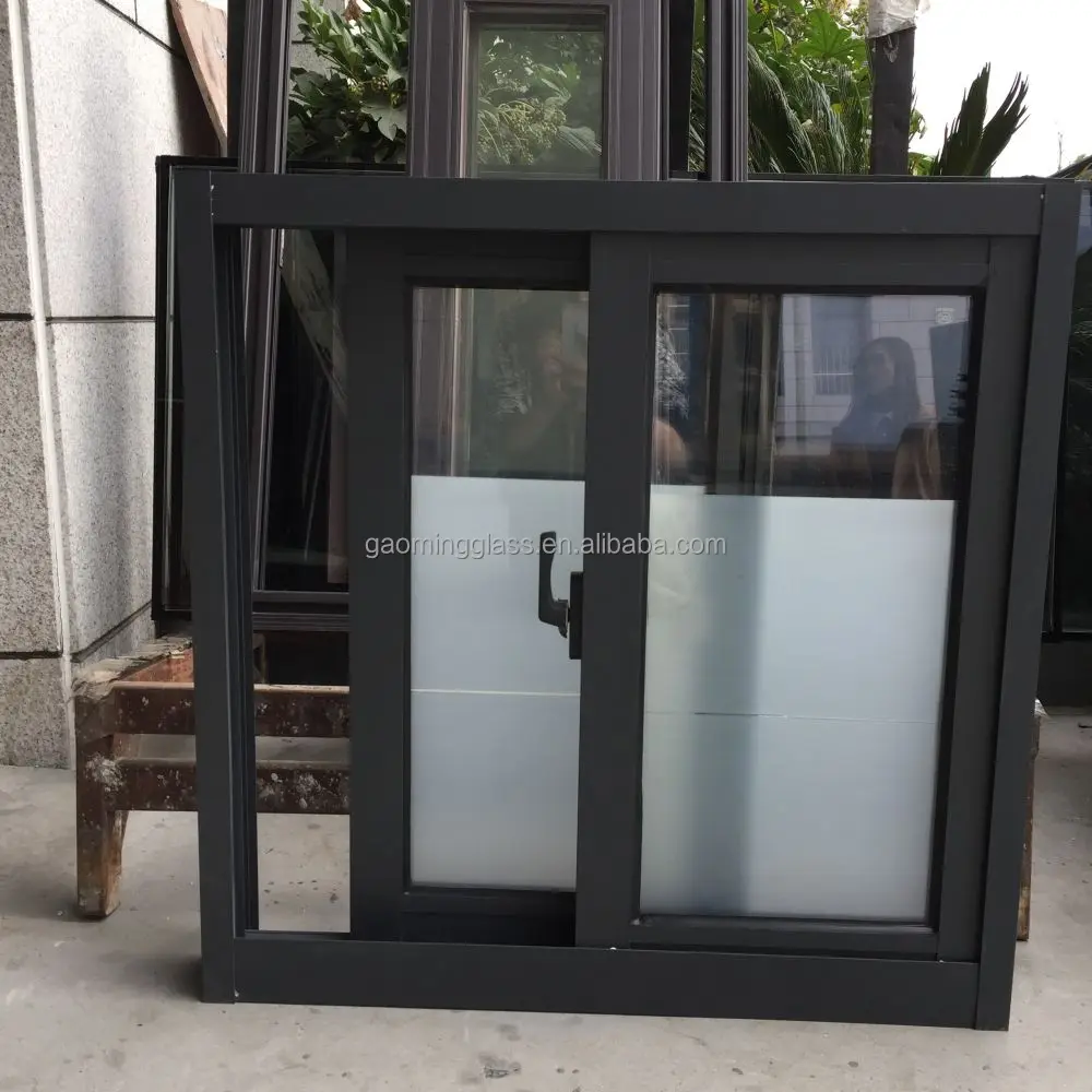 Sliding Double Glazed Glass Window 2023 Project Hurricane Impact Windows Modern Customized Office Luxury Aluminum Graphic Design