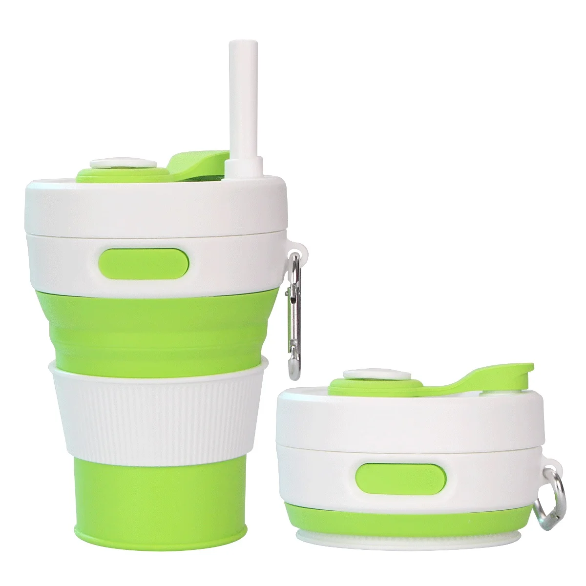 Wholesale 15oz Collapsible Folding Silicone Custom coffee tumbler