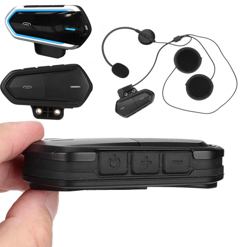 Hot-Sales QTB35 Motorcycle Helmet Headset Waterproof Wireless Rechargeable Moto Handsfree Call Music Player Motorbike Headset