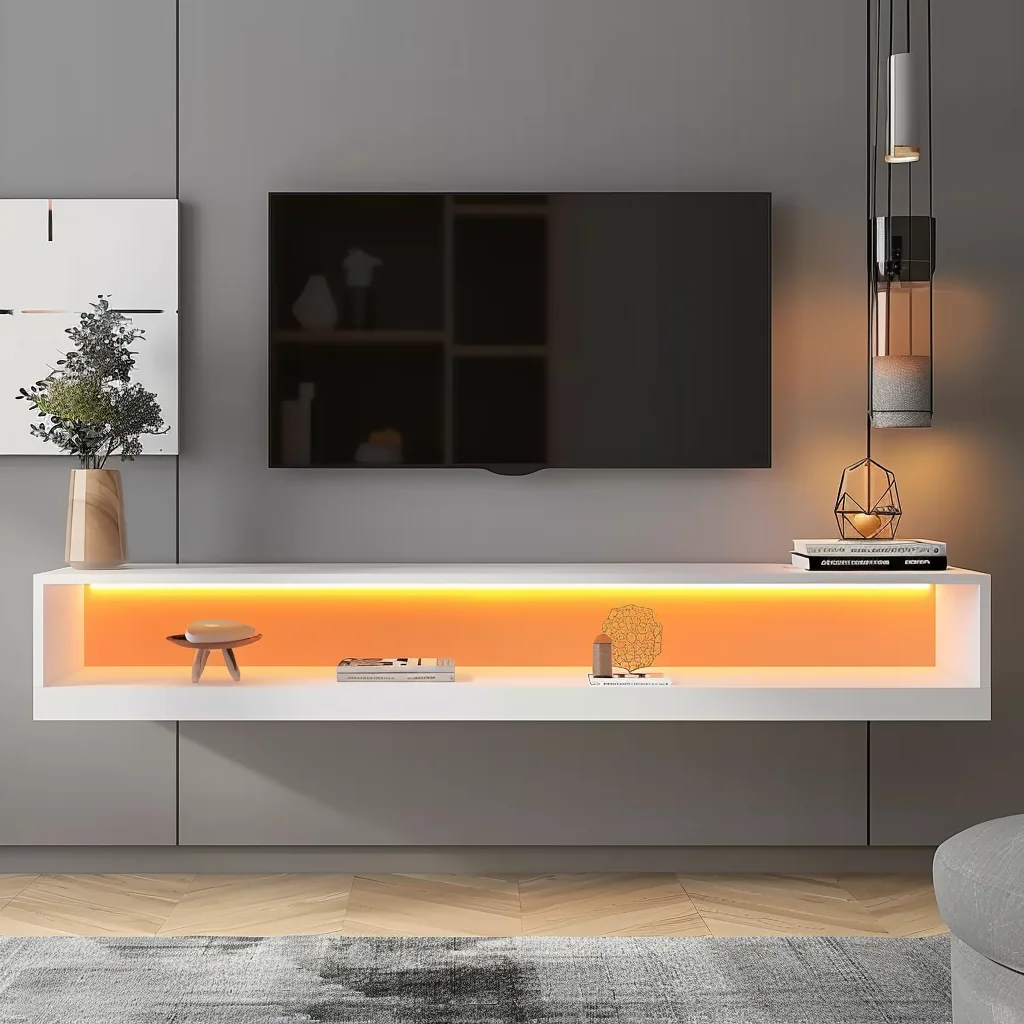 TV Stand and Coffee Table Set Electric Fireplace Living Room Furniture with TV Cabinet