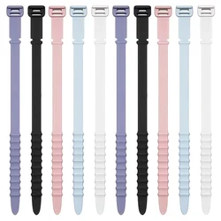Eco Friendly Colorful Magic Cable Tie Silicone Wire Management Rubber Cable Ties Strap Band Manufacturer
