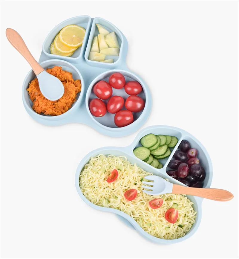 100% Food Grade Multifunction Car Shape Baby Silicone Baby Dinner Placemat Plate Silicone Bpa Free
