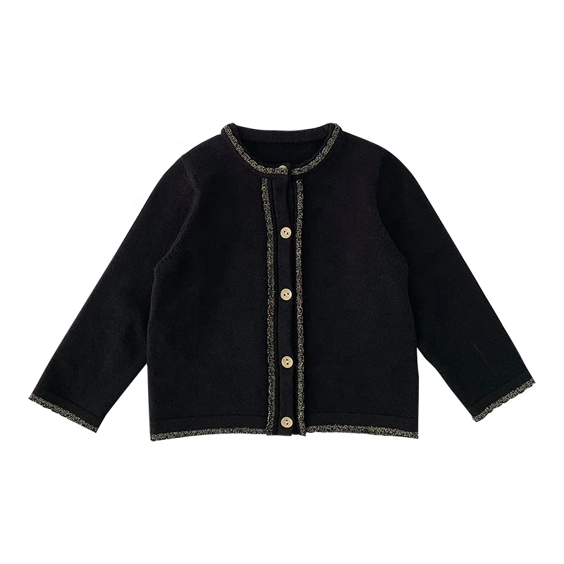 
6470/Spring fashion latest elegant soft girl cardigan coat knit cotton high quality girls jacket 