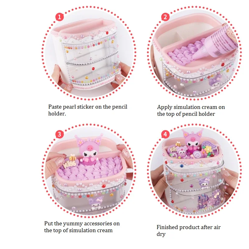 DIY Simulation Cream Pen And Pencil Holder Hand Craft Cream Pencil Holder Organizer