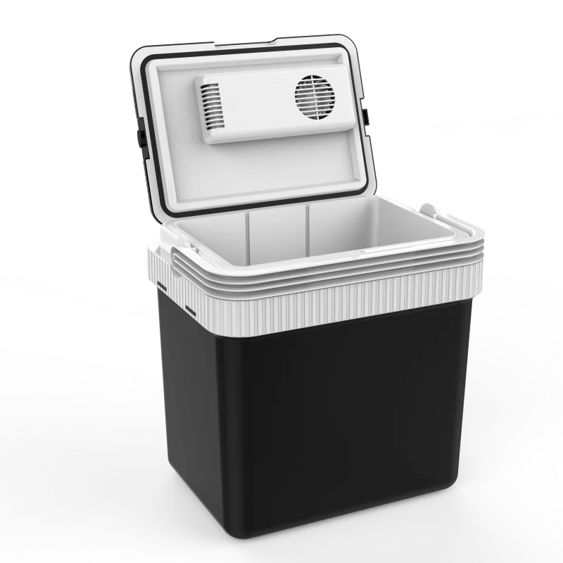 Electric Cooler & Warmer with Handle 24 L Mini  Fridge for car 110V AC Home Power Cord & 12V Car Adapter