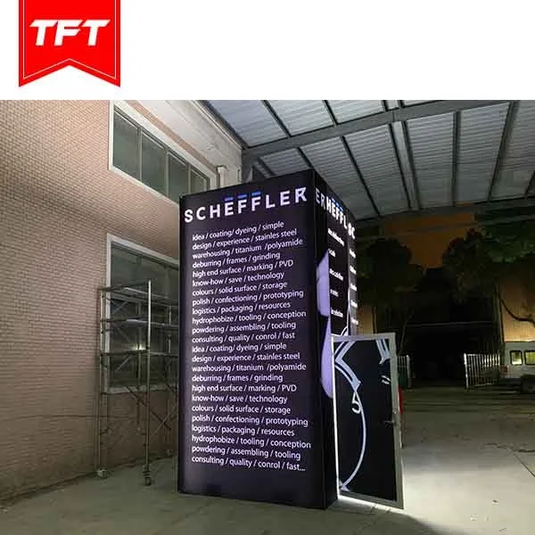 Custom Design Portable Aluminium LED Backlit Exhibition Display Island Trade Show Booth 10x20 with Room