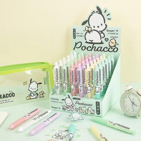 Sanrio Pacha собака пресс нейтральная ручка Милая Студенческая забавная черная Водяная