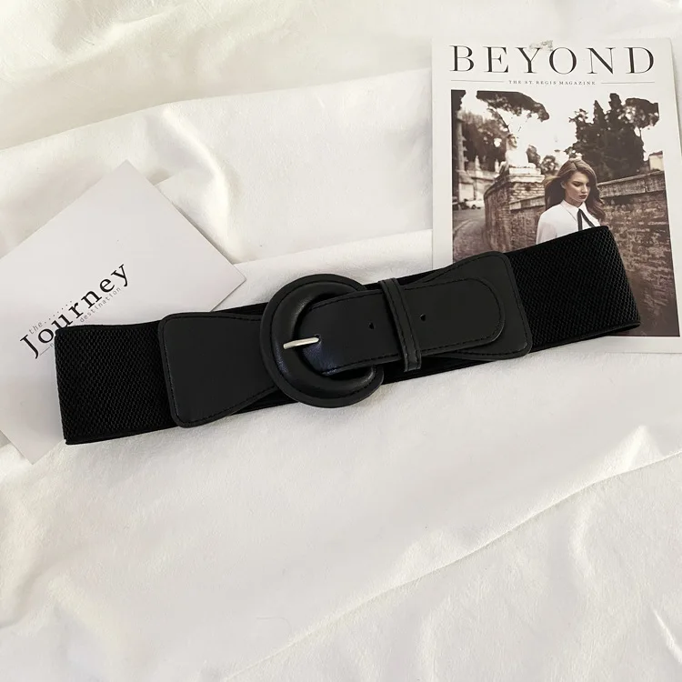 Women Fashion Leather Wide Belts For Coat Dress Decoration Vintage Ceinture Femme Pin Buckle Waist Seal Belt For Ladies