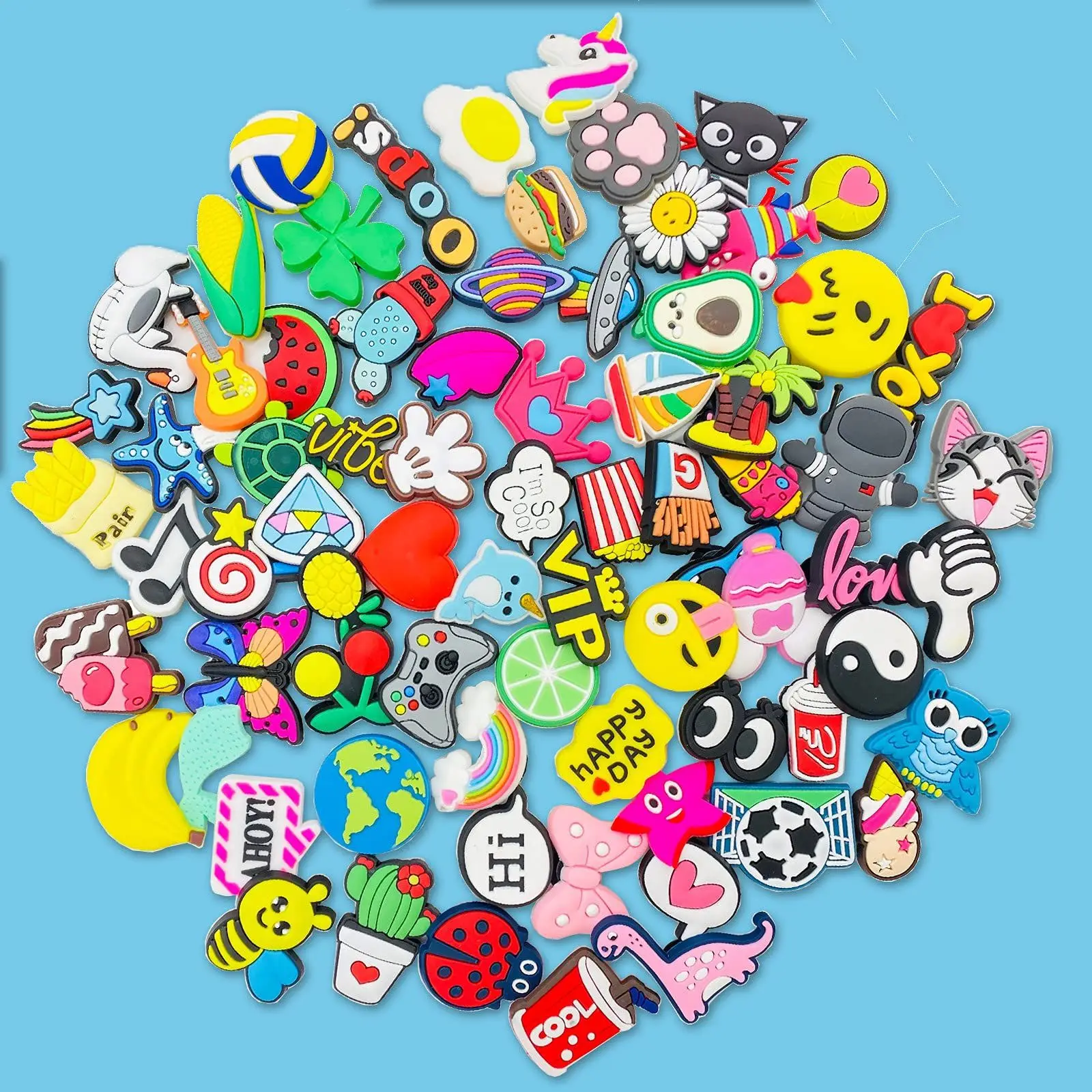 Wholesale Cheap new design soft pvc cartoon style clog charm classic charm for clogs