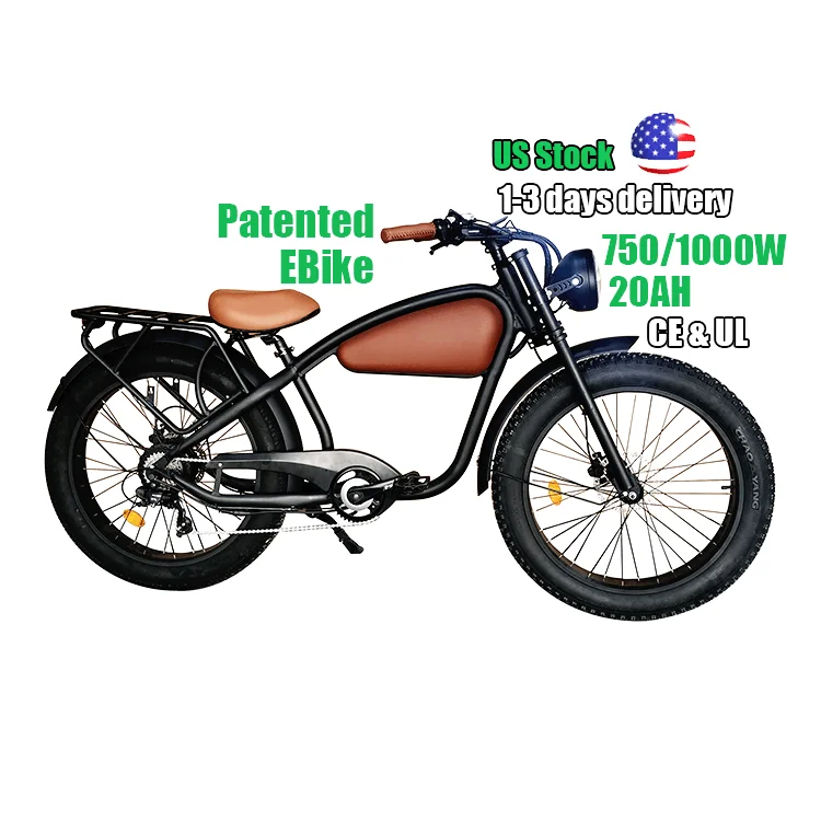 Off-Road Electric Bike Cafe Racer Full Suspension Retro E Bike Dirt Adult Fast 26 Inch Vintage Ebike Cheetah City Bike Electric