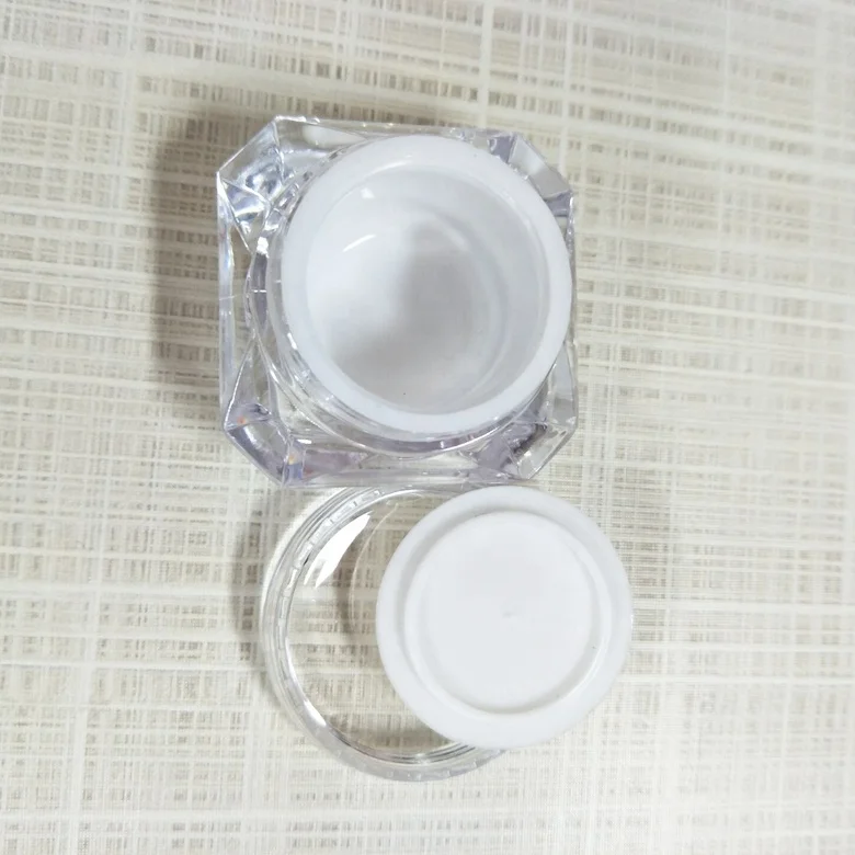 3g 5g 10g diamond shaped plastic cosmetic cream jars with lids
