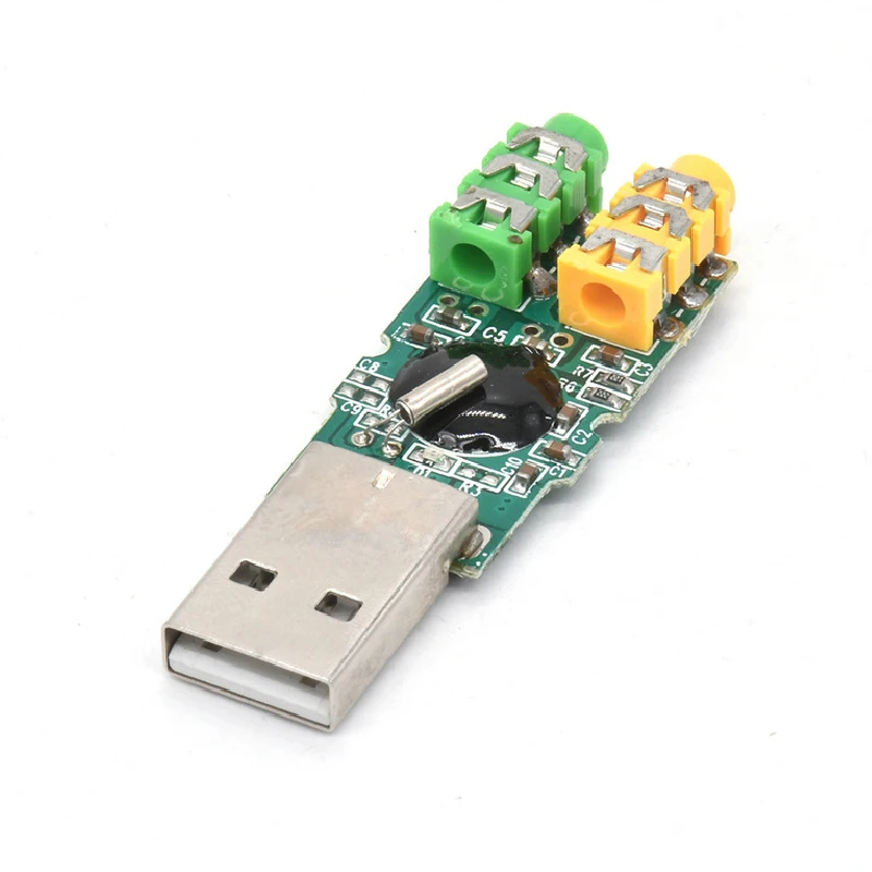 Laptop desktop computer USB sound adapter external 3.5mm 3D stereo plus microphone jack audio sound card adapter