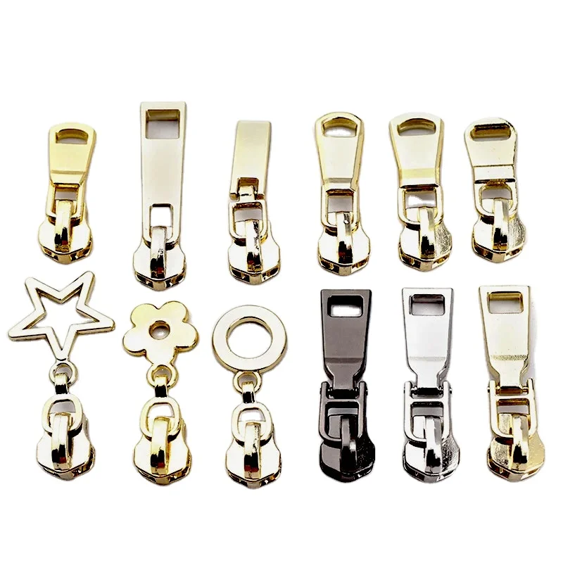 Wholesale Custom Metal Creative Pattern Zipper Puller Auto Lock Zipper Slider Zipper Head For Bag