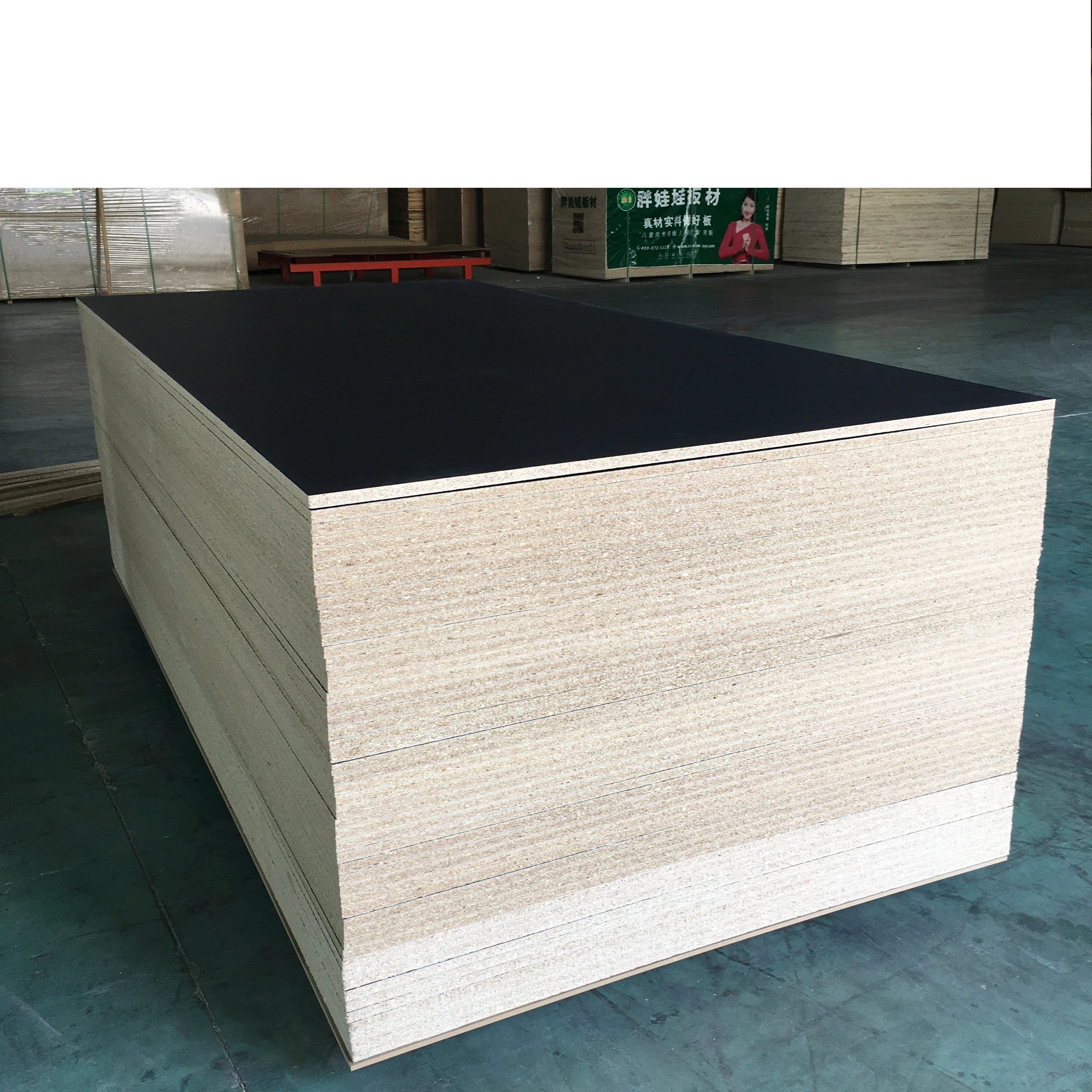 e1 12mm 15mm 18mm 22mm black melamine laminated rice husk particle board price