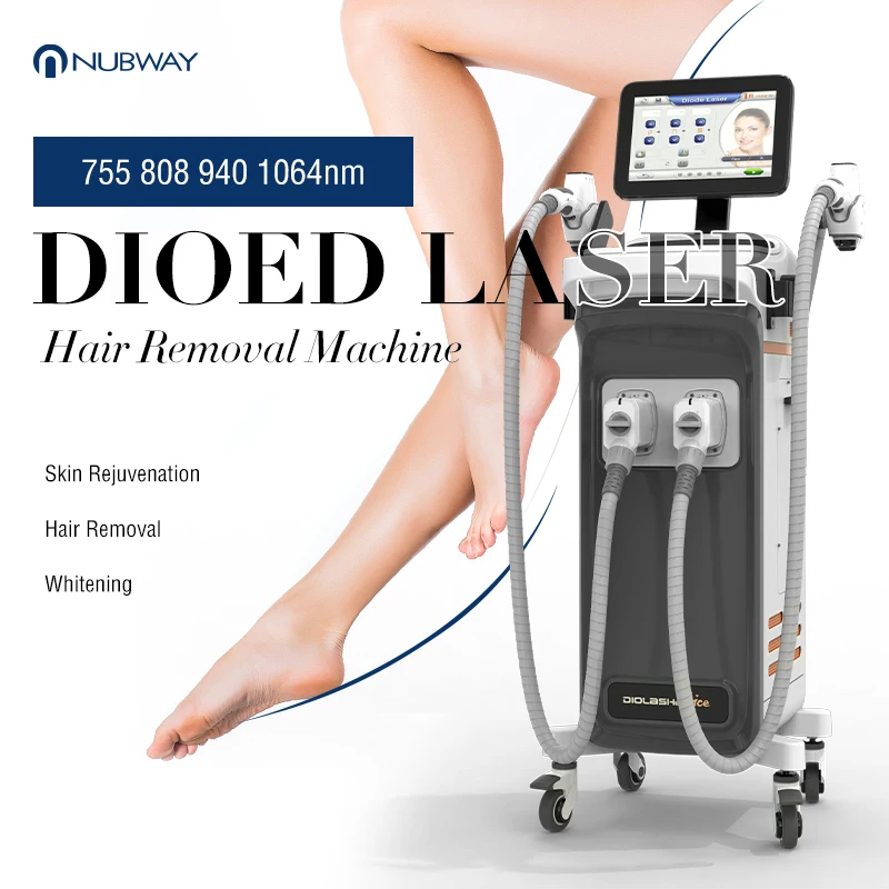 Nubway Private Label System 755 808 1064Nm Professional Three Wave Clinics Home Use Ice Laser Hair Removal