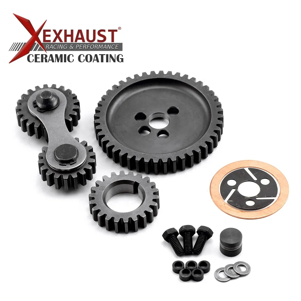 Dual Idler Quiet Timing Gear for Chevy SBC 350 rocker arms