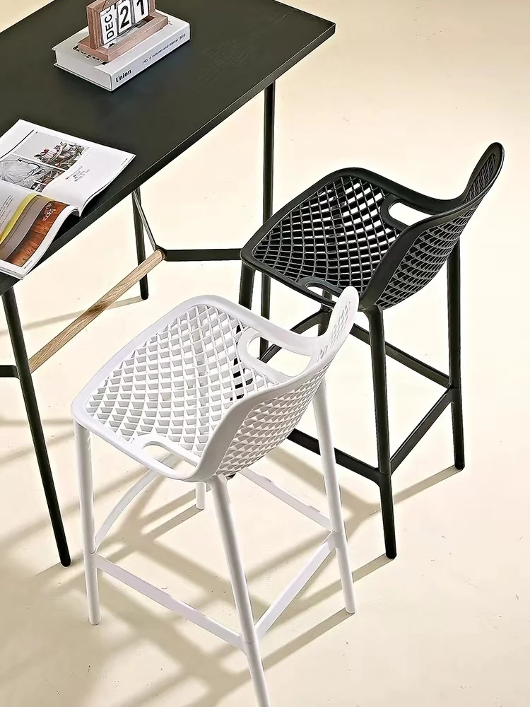 modern design plastic bar stool for kitchen outdoor garden courtyard bar chairs restaurant chair furniture bistro high chair