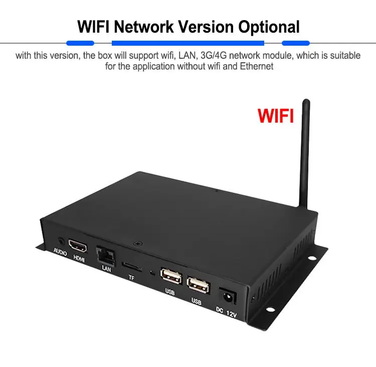 commercial display android os lcd media player advertising tv box with 3g 4g sd sim card