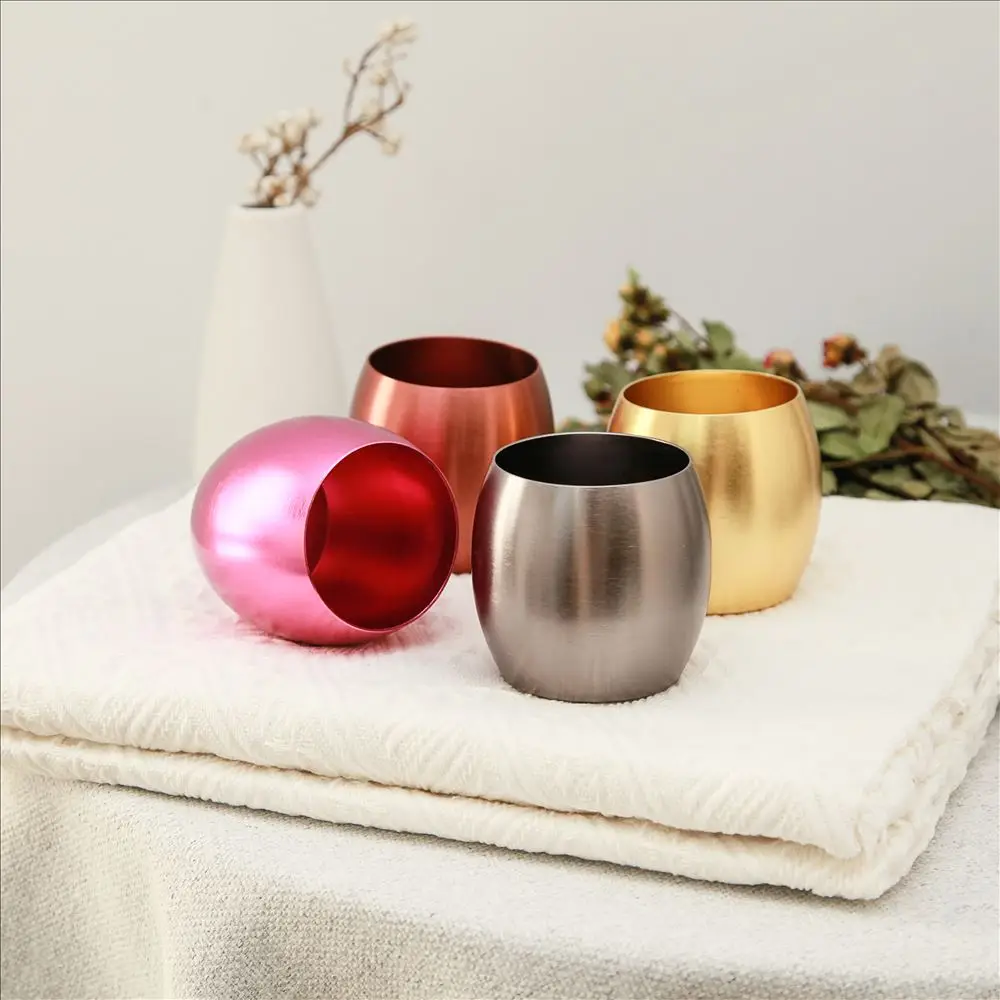 MAXERY New Arrival Ornate Aluminum Multi Color Candle Holder Metal Tealight Candle Stick Holder Candle Jars