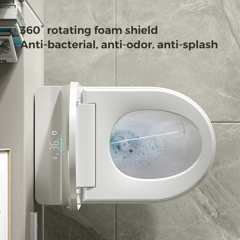 2024 Automatic Wall Hung Mounting Intelligent WC Smart Toilet Commode With Bidet and UV Light For Bathroom Hotel