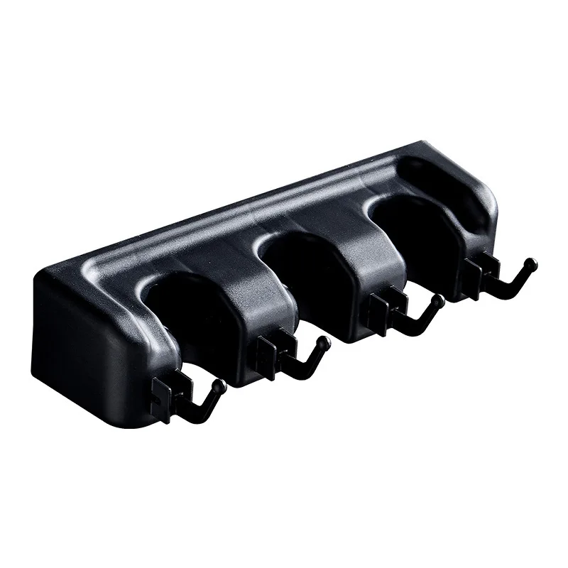 Wall Mounted Mop Holder Broom Gripper Wall Mounted Mop Hooks Household Umbrella Organizer Suction Hanging Mop Holder