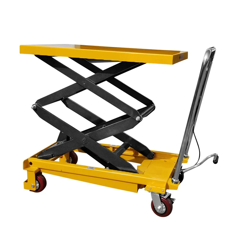 Best price 150kg Manual hydraulic cart scissor lift platform trolley