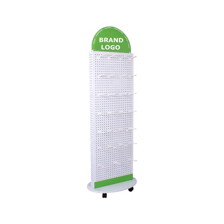 APEX Supermarket Shelves Rotating Mobile Phone Accessories Metal Display Rack
