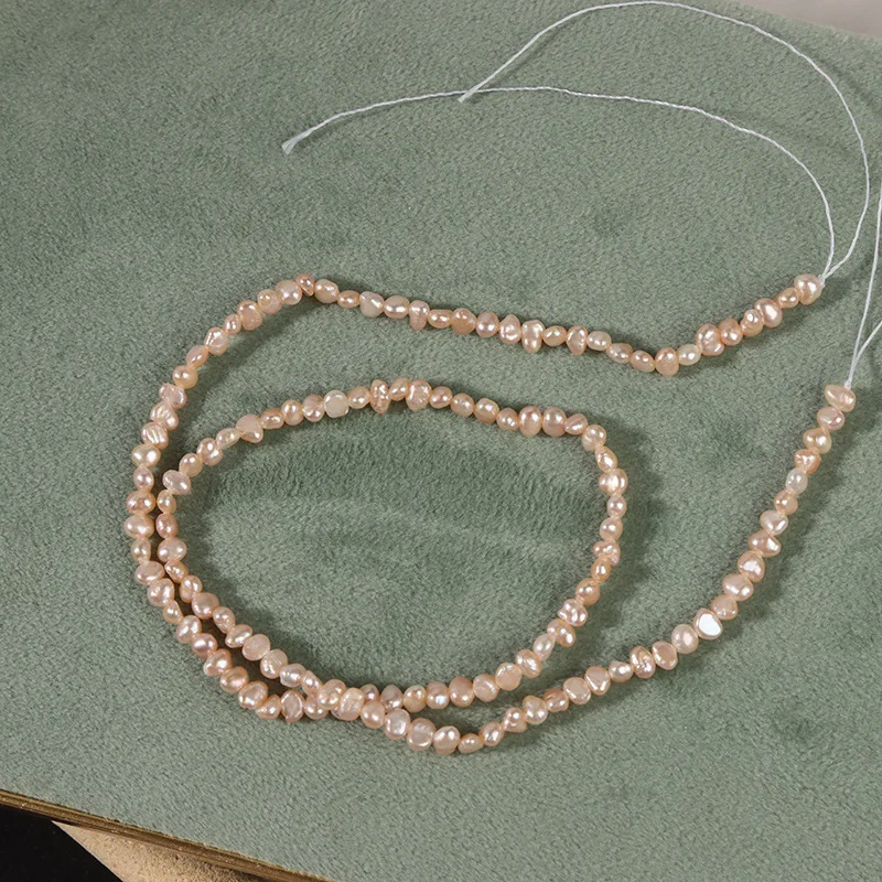3-3.5mm White Freshwater Loose Baroque Pearls Strands Natural Irregular Baroque Pearls for Jewelry Use