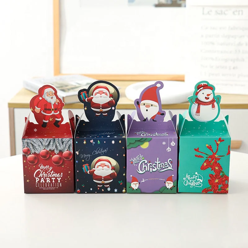 Christmas Sweet Candy Chocolate Paper Box Packaging Christmas Stocking Treat Gift Box For Party Decor