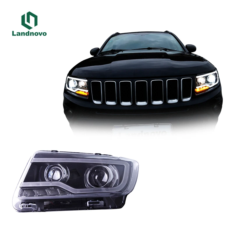 Car Led Head Light Lamp For Jeep Compass 2012-2016 Assembly Upgrade Front Led Light Headlight Headlamp