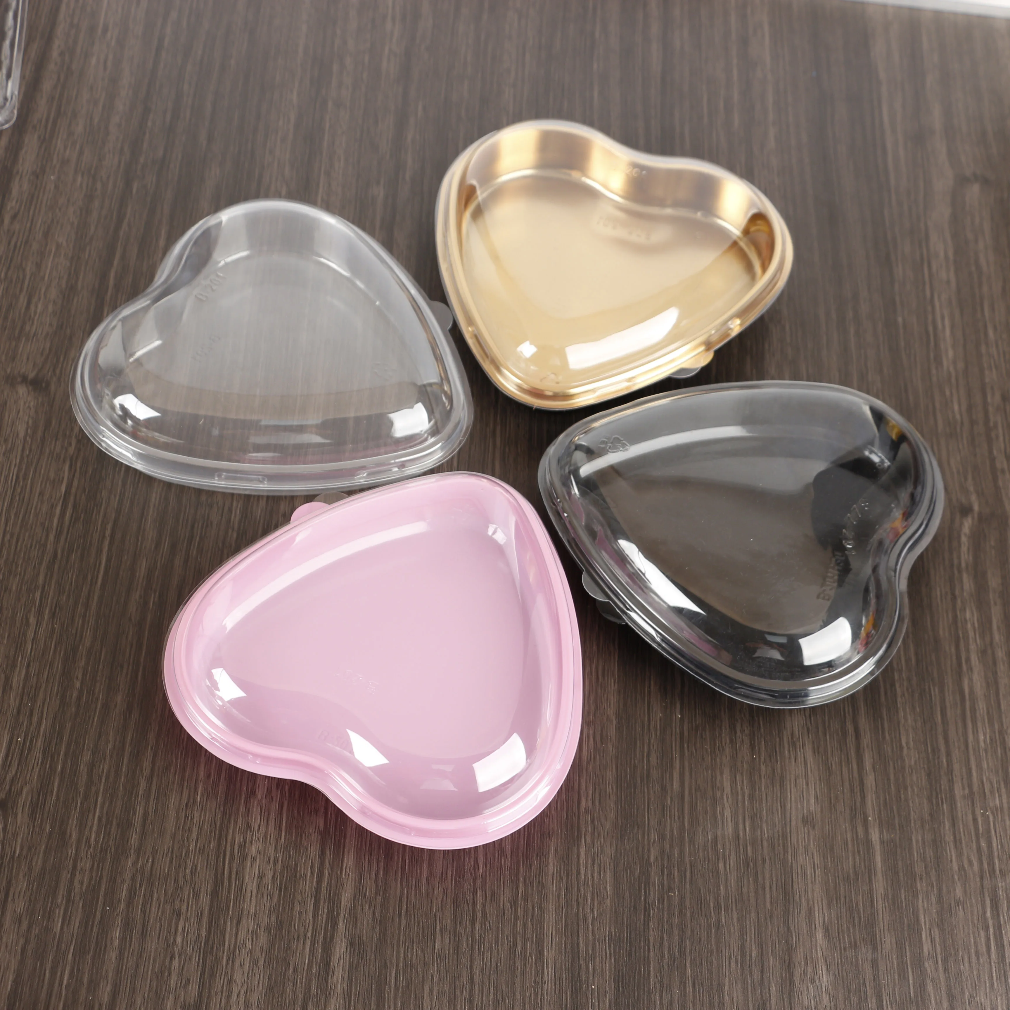 WholeSale Cheap Price Multiple Sizes Disposable Beautiful Heart Shaped Strawberry Cherries Plastic Gift Box for Packaging 500G