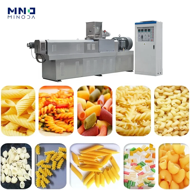 Hot Sales Custom Stainless Steel Single Twin Screw Extruder 300kg/h Short Cut Spaghetti Pasta Macaroni Food Extruder