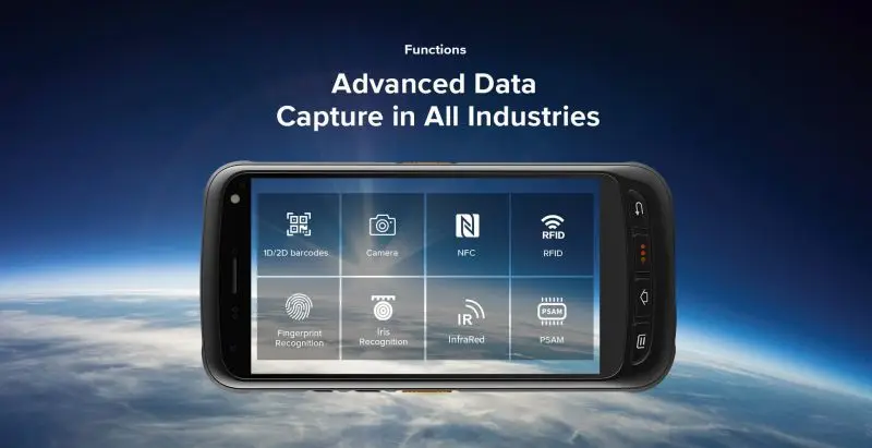 UHFHandheld PD  Android   With RFID NFC Biometric Fingerprint  RFID Barcode Scanner Inventory Restaurant Logistic Data Collector