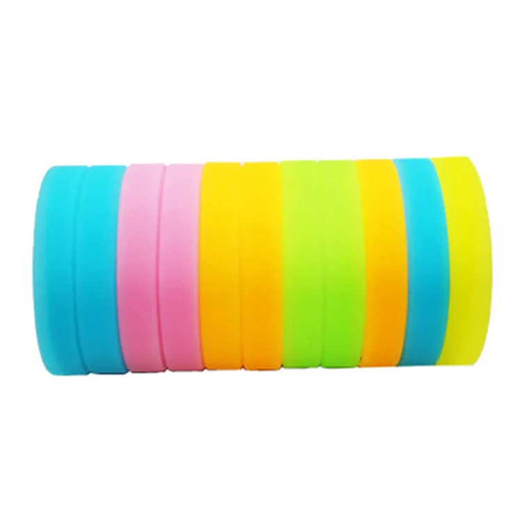 wholesale cheap printing custom silicon bracelet dual layer wristband silicone Two Sides Color SIlicone Wristband