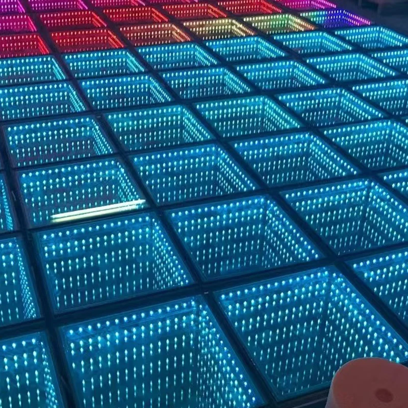 2024 New Design Dance Floor Vinyl RGB LED Lighting White Seamless Dance Floor