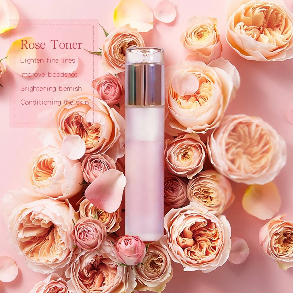 Private Label Face Toner Whitening Moisturizing Pure Natural Organic Plant Extract Rose Water Facial Mist