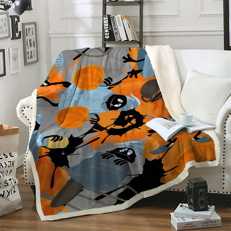 
Yutong Pattern Of Multicolored Macaroon 3D Printed Blankets For Beds Sherpa Cartoon Plush Bedspreads Furry Blanket 