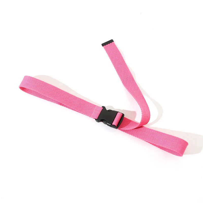 Custom Wholesale Plastic Buckle Decorative Web Woven Braided Wide Unisex Lady Men Women Polyester Canvas Fabric Belt