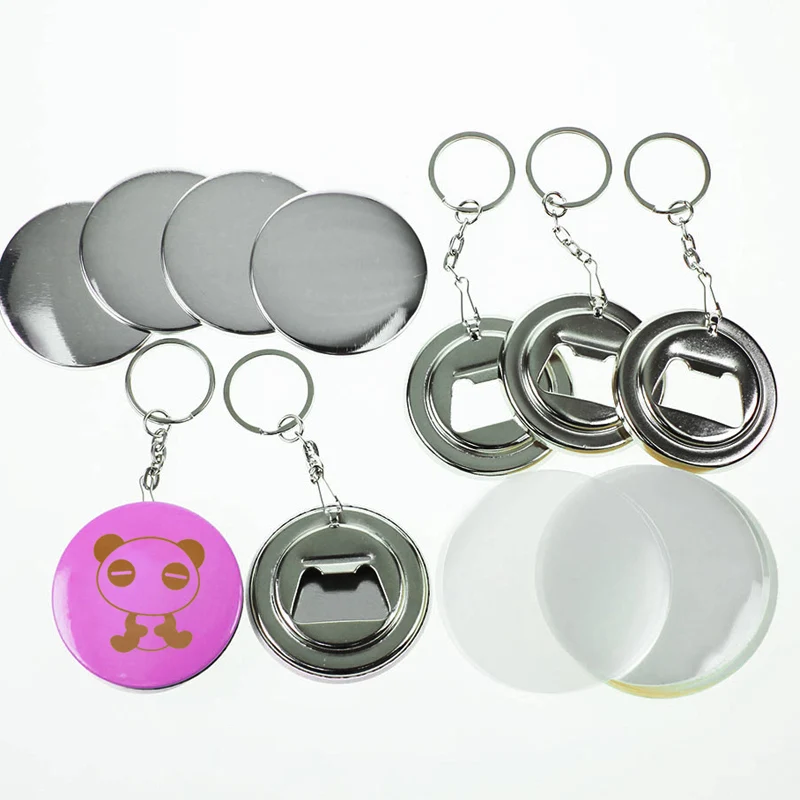44mm blank Metal Bottle opener keychain badge machine making material