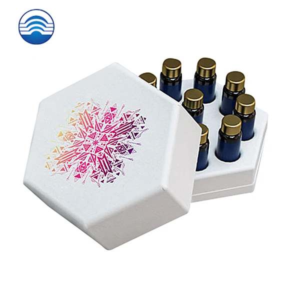 Small order 16 years factory custom white packing  model paper pulp box tray lid